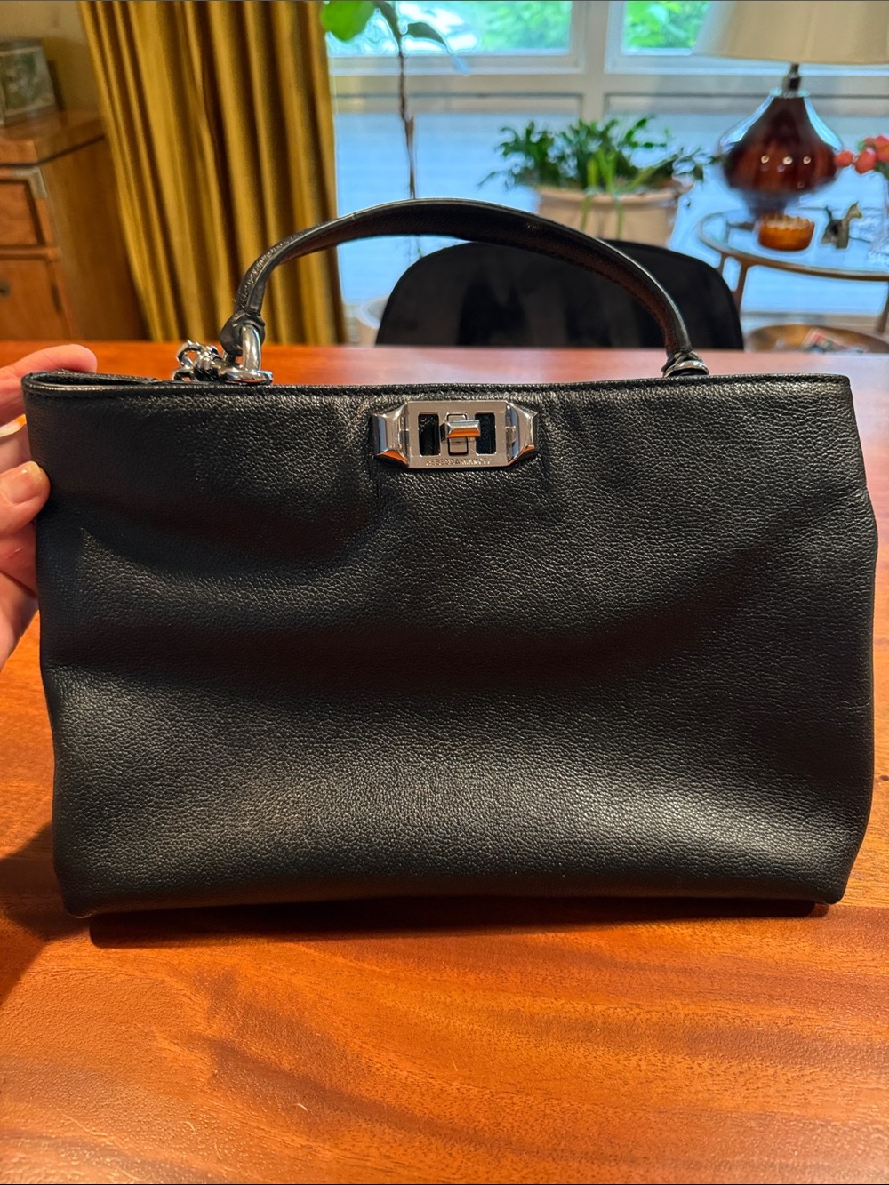 Rebecca Minkoff Black Leather Top-Handle Women's Bag